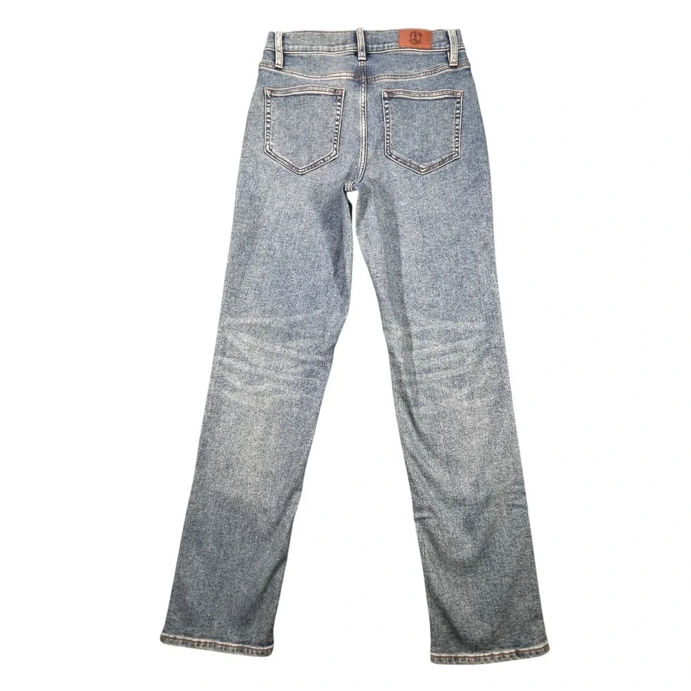 Lands' End Blue Jeans Straight Leg Stretch Denim Womens Size 4 533625 - Picture 2 of 10